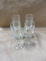 Set Of 4 Clear Glass Libbey Champagne Flutes In Box // 3 Sets Available // PRICED INDIVIDUALLY