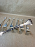 Reed & Barton Roman Medallion Forks - 9 Piece