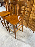 Set of 2 Wooden Bar Stools