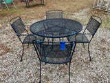 Metal Patio Table with (4) Chairs