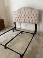 Upholstered Queen Headboard with Metal Frame