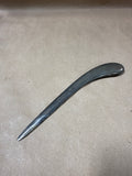(B) Heavy Silver Plate Curved Letter Opener