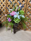 Floral Cornucopia Hanging Basket