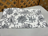 Black & White Fabric Placemats, Set of 12