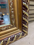 Gold Framed Beveled Mirror - See Description