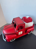 Zaer LTD Red Decorative Metal Pickup Truck Valentines Decor