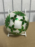 Waterford Vintage Holiday Heirlooms Frosted Glass Ball Ornament G
