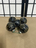 5 pc Black/Silver/Gold Ornaments, Lot E