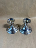 Preisner Weighted Sterling Candle Holders - Pair