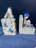 Blue and White Porcelain Chinese Book Ends