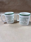 Pair Of Spode 8oz Christmas Tree Mugs With Boxes