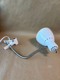 White Metal Table Clip On Lamp WORKS