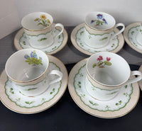 16-Piece Georges Briard Victorian Garden Teacup & Saucer Set