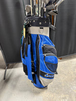 Datrek Blue Golf Bag with 13 Clubs, Covers & Lots of Accessories