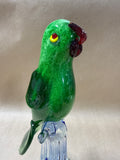 Glass Perched Parrot
