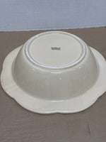 Destinos Cream Colored Serving Bowl with Scalloped Edges