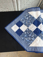 Blue & White Floral Patchwork Hand Made Table Runner