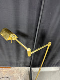 Brass Vintage Swing Arm Floor with Dimmer Switch (WORKS)