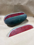 Folk Art Hand Made Watermelon With Cutout Slice (A)