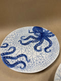 Textured Octopus Appetizer Plates - Pair