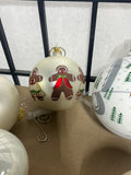 10 pc Cream/White Tone Ornaments, Lot G