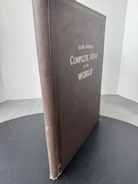 The Rand McNally Complete Atlas of the World 1920 Vintage Hardcover Book