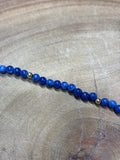 Blue Beaded Bracelet with 14K Gold Clasp & Accent Beads