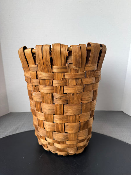 Woven Rattan Waste Basket