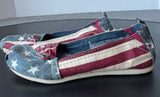 Pair of Cherokee Americana Tom’s Style Canvas Shoes GIRLS SIZE 13
