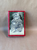 Silver Snowman Candy Dish