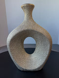 Gold Textured Ceramic Cut Out Vase