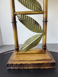 Metal Bamboo 3-Way Lamp with Woven Rattan Shade (WORKS)