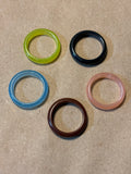 Colorful Plastic Rings - SIZE 10 1/2