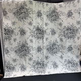Black & White Floral Toile Reversible Quilt