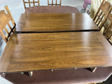 Thomasville Dining Set, Table, 6 Chairs, 2 Leaves and Table Pads