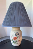 Tole Style Painted Floral Ceramic Lamp (WORKS)