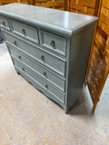 Pale Blue Painted Narrow Dresser/Console Cabinet