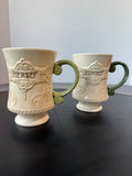 Pair of Grasslands Road Celtic Footed Irish Cream Mugs