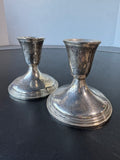 Pair of Empire Sterling Silver Weighted Candlesticks