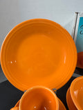(G) Homer Laughlin Fiestaware 5-Piece Tangerine Place Setting in Box