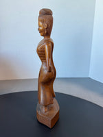 Hand Carved Wooden Vintage Balinese Dancer Sculpture