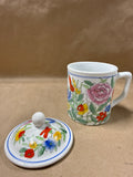 Floral Williams Sonoma Mug With Lid