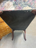 Upholstered Bench with Floral Fabric