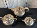 3-Piece 900 Sterling Silver Tea Set