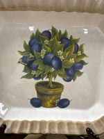 Ceramic Due Torri Grape Tree Platter READ DESCRIPTION