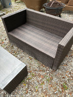 All Weather Wicker Loveseat and Table Set