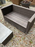 All Weather Wicker Loveseat and Table Set