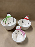 3 Piece Snowman Bowls