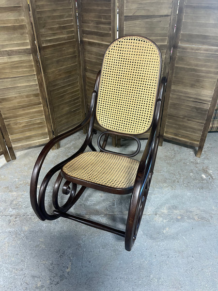 Bentwood Style Cane Rocking Chair
