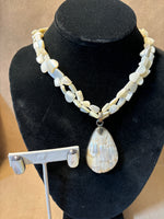 Mother of Pearl/Sterling Necklace & Earring Set